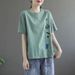 2026 Summer Loose-Fitting Short-Sleeved T-Shirt Women's Korean Version : Features Retro Letter Patterns That Enhance A_ecoleips.com