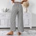 Women's Straight Leg Pants Casual Elegant Striped Trousers For Work And Daily Wear Multiple Color Choices_ecoleips.com