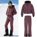Winter Ski Suit Set – Trendy Puffer Jacket & Flared Tech Pants For Stylish Snow Adventures_ecoleips.com