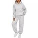 European American Foreign Trade Auumn Winer New Men's And Women's 2-Piece Casual Hoodie Tracksui Long Pans_ecoleips.com