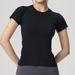 Women's Clothing Spring And Summer Short Sleeved Quick Drying Sweat Absorbing Breathable Sports T Shirt Running Fitness Slimming Yoga Clothes Women_ecoleips.com