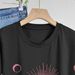 Women's Casual Round Neck Short Sleeve T-Shirt Multi-Color American Style Simple Fashionable Sports Top Solid Printed Loose Fit_ecoleips.com