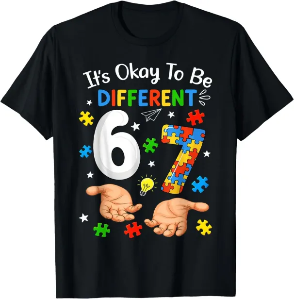 Women's T-Shirts Six Seven Awareness 67 Men Women Kids Boys Autism T-Shirt_ecoleips.com