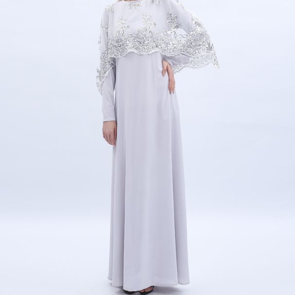 Women's Clothing New Two Piece Set Of Sequined Embroidered Long Skirt And Cape Style Women's Long Sleeved Dress_ecoleips.com