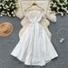 Palace Retro Jacquard Dress - French-Inspired Slim Waist & Fluffy Long Skirt, Elegant Summer Dress For Women_ecoleips.com