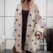 Long Sleeve Love Heart Jacquard Knit Cardigan – Oversized V-Neck Open Front Sweater In Beige | Boho Chic & Casual (S-XL)_ecoleips.com