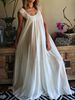 Women's Clothing Bohemian Fringe Maxi Dress - Flowy Plus Size Tunic With Adjustable Straps_ecoleips.com