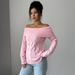 Elegant Solid-Color Knit Sweater For Women – Soft Long Sleeve Pullover, Loose Fit & Wrinkle-Resistant (K2548080)_ecoleips.com