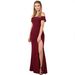 Verve 2025 New Summer Women's Cocktail Dress Off-Shoulder Side Slit Evening Gown_ecoleips.com