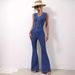 European And American Women's Clothing INS Casual Commuting Slim Fit One Piece Denim Trousers_ecoleips.com