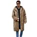 Men’s Premium Faux Fur Hooded Coat – Winter & Autumn Long Coat With Stand Collar (Black/Yellow/Snow Fox, Sizes S-XXXL)_ecoleips.com