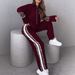 Women's plus Size Leopard Print Sweatshirt And High Waisted Slim Fit Trousers Two Piece Set Autumn Fashion England Style_ecoleips.com