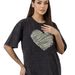 2024 Summer New Short Sleeve T-Shirt For Women, Washed Vintage Design, Printed Student Wear, Loose Mid-Length Top_ecoleips.com
