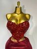 Sparkly Red Diamond Sexy Top Two Pieces Set Women Celebrate Party Luxury Birthday Nightclub Performance Dancer Stage Outfit 9D2E_ecoleips.com