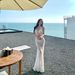 Verve Super Fairy Summer Sexy Pure Desire Bikini Three-Piece Set Beach Long Dress Lace Sheer Whe Small Chest Gathered_ecoleips.com