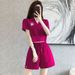 Casual Fashion Sports Suit For Women, New Summer Style, Slimming, Trendy, Stylish, Age-Reducing, Short-Sleeved Shorts,_ecoleips.com