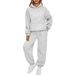 Aria Basics European And American Cross-Border Women's Fashion Sweatshirt Drop Shoulder Sleeve Casual Sports Versatile Jogger_ecoleips.com