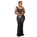 Women’s Clothing women's fashion heavy industry hot diamond sexy one shoulder oblique collar banquet dress long skirt dress female_ecoleips.com