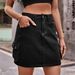 Women's Clothing Summer New Elastic Waist Denim Work Skirt Casual Short Skirt Trend_ecoleips.com