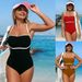 Women's Sexy One-Piece Swimsuit Solid Color Polyester Low Back Bikini for Swimming And Beach_ecoleips.com