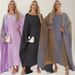 Women's Loose plus Size Middle Eastern Arab Robe Dress Luxurious Elegant Vacation Wear European American Style Polyester_ecoleips.com