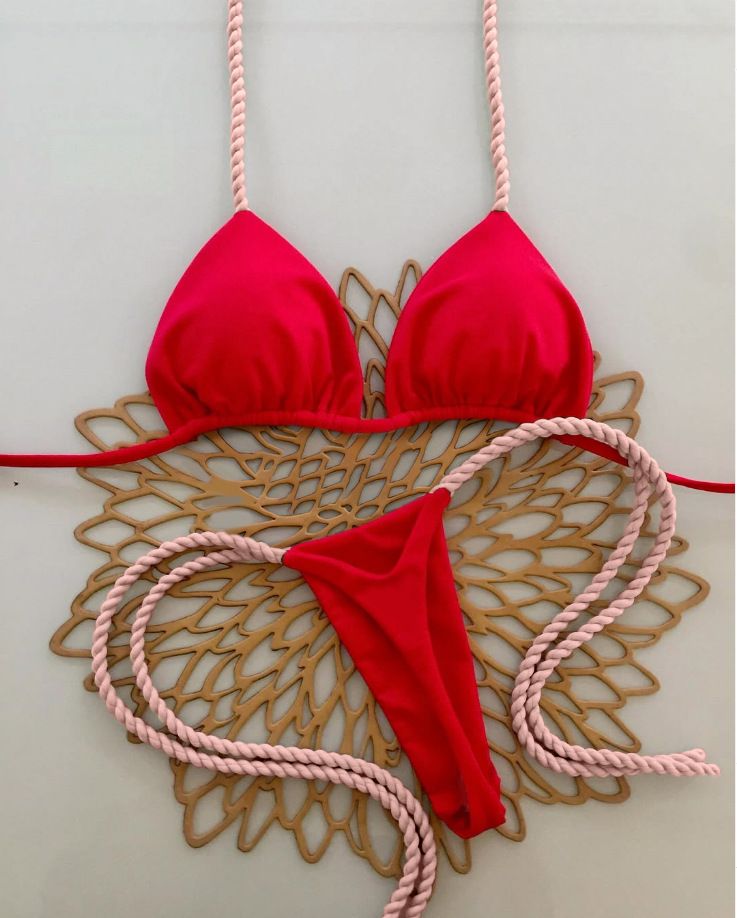 Women's Solid Color Strapless Bikini Two Piece Swimsuit Hot Spring Resort Wear_ecoleips.com