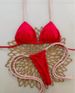 Women's Solid Color Strapless Bikini Two Piece Swimsuit Hot Spring Resort Wear_ecoleips.com