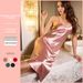 Cross-border Dannylin Women's Summer Ice Simple Sexy Silk Camisole Nightgown, Fashionable And Breathable Home Wear_ecoleips.com
