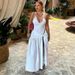 Women's 2 Piece Sexy Halter Backless Lace Up Bodysuit And Midi Skirt Set – Casual Resort Outfit 2026_ecoleips.com