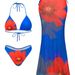 Aria Basics 2025 New European And American Foreign Trade Printed Triangle Cup Cover-Up Long Skirt Bikini Three-Piece Swimsuit For_ecoleips.com