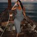 New Arrival Summer Women Sexy Backless Slim Dress Bodycon Slit Spaghetti Strap Dress For Party Beach Vacation Daily Outfit_ecoleips.com