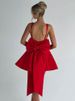 Mozision Backless Bow Sexy Mini Dress Women Fashion Elegant Spaghetti Strap Sleeveless High Waist A-line Club Party Dress New_ecoleips.com