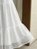 Holiday Style Women's Lace Cake Skirt, Thin And Elegant, Solid Color, High Waist And Long, Traveling_ecoleips.com