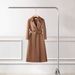 Long Trench PU Leather Coat For Women – Slim-Fit Knee-Length Jacket With Belt (S-XXL, Black/Tan/Burgundy)_ecoleips.com