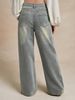 Women's Clothing Retro Distressed Denim Wide Leg Trousers Mid-Rise Light Blue Vintage Flare Jeans – Relaxed Wide-Leg Distressed Denim Pants For Women_ecoleips.com