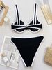 Women's European American Style Sexy Cross-Border Two-Piece Bikini Swimsuit Triangle Briefs New Swimwear_ecoleips.com