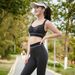 Women's Clothing Color Block Sports Yoga Suit Outdoor Bra Vest Cross-Over Pilates Fitness Wear Top_ecoleips.com