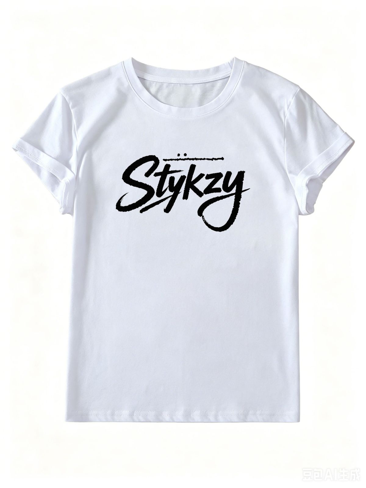 Minimalist Printed Women’s T-Shirt, Soft Crew Neck Short Sleeve Top, Versatile Spring Summer Daily Clothing_ecoleips.com