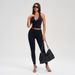 Halter V Neck Open Back Seamless Yoga Tank Top_ecoleips.com