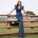 Women's Clothing New Sexy Deep V Sequined Evening Dress Banquet Temperament Slim Lotus Leaf Sleeve Long Party Dress_ecoleips.com