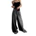 Cross-border Fashion Retro Jeans, New Style, Drapey Straight Loose High-waisted Wide-leg Casual Trousers, Trendy_ecoleips.com