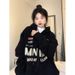 Street Style Loose Couple Outfit Cardigan Hooded Sweatshirt For Women Hip Hop National Trend Brand High-end Design_ecoleips.com