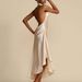 Women Fashion Sexy Satin Backless High Slit Dress Slim Fit Formal Evening Party Gown_ecoleips.com