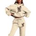 Women's Hip Hop Street Style Hoodie And Sweatpants Set Casual Loose Fit Warm Autumn Winter Clothing Cartoon Rabbit Print_ecoleips.com