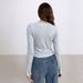 Voya Women's Minimalist Imperial Style T-shirt For Spring And Summer Fashion, Reducing Age, Solid Color, Long Sleeved Base Top_ecoleips.com