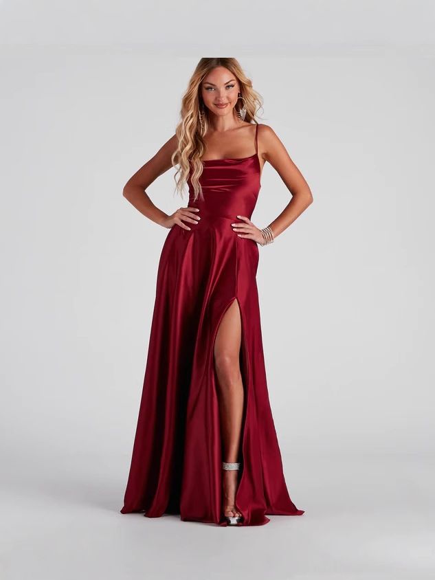 Elegant Backless Bodycon Dress With Waist Tie - Sexy Slim Fit Long Formal Gown For Women - Red_ecoleips.com