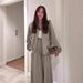 Elegant Two-Piece Set For Women - Notch Lapel Long Sleeve Top And Wide-Leg Pants, Chic Office To Casual Outfit_ecoleips.com