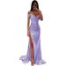 New Party Glitter One Neck Split INS Casual Fashion Dress For Women_ecoleips.com
