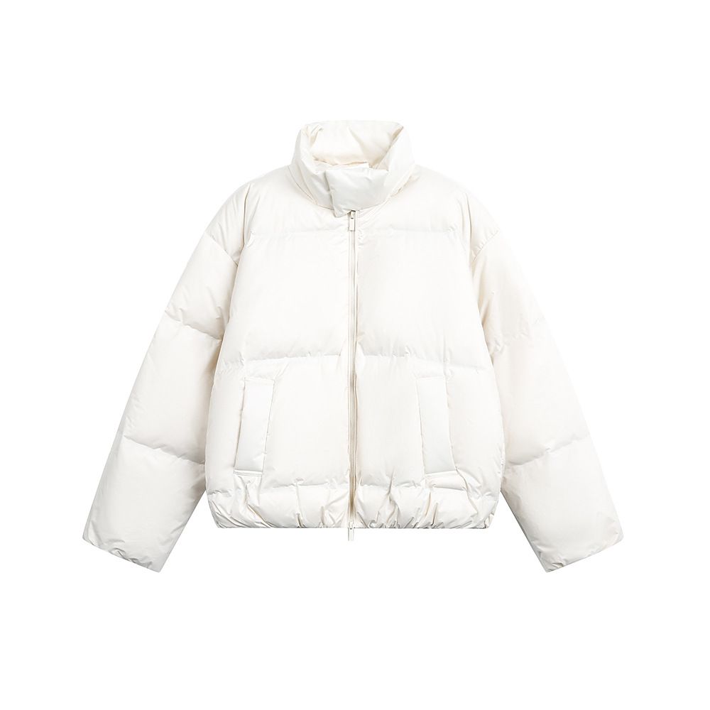 girl Girl Girl CATTEE Solid Color Thickened White Duck Down For Men And Women Winter Warm Short Turn-Down Collar Puffer Jacket Trendy_ecoleips.com