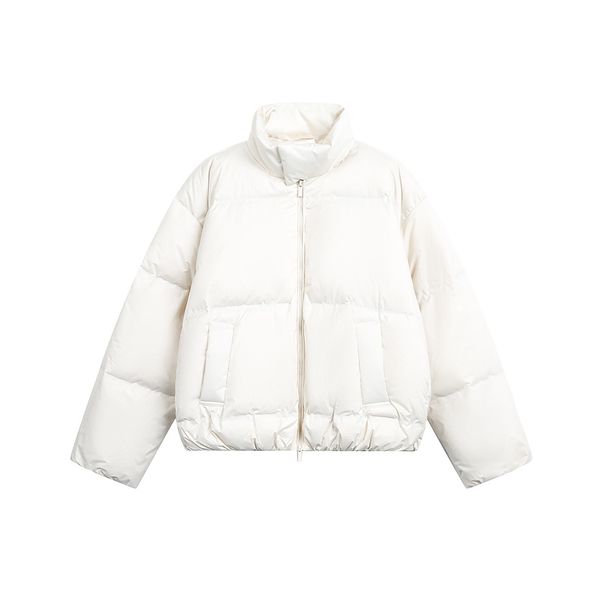 girl Girl Girl CATTEE Solid Color Thickened White Duck Down For Men And Women Winter Warm Short Turn-Down Collar Puffer Jacket Trendy_ecoleips.com